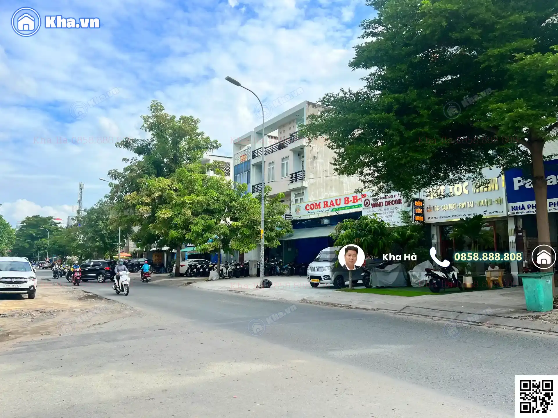 Bán nhà mặt tiền 26-28 Nguyễn Hoàng – 8×20 (4 tầng) mặt tiền kinh doanh – Đường rộng 30m