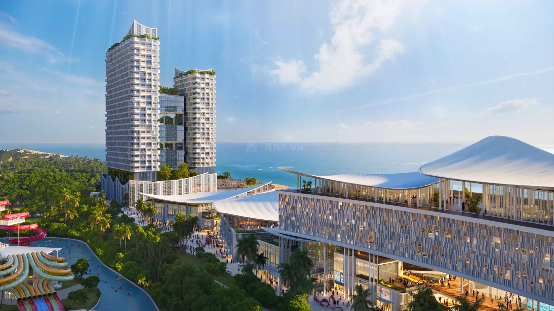 phoi canh khach san khu thuong cang mat bien du an blanca city sun group vung tau khavn 3 Cụm tiện ích thương mại tiêu chuẩn quốc tế