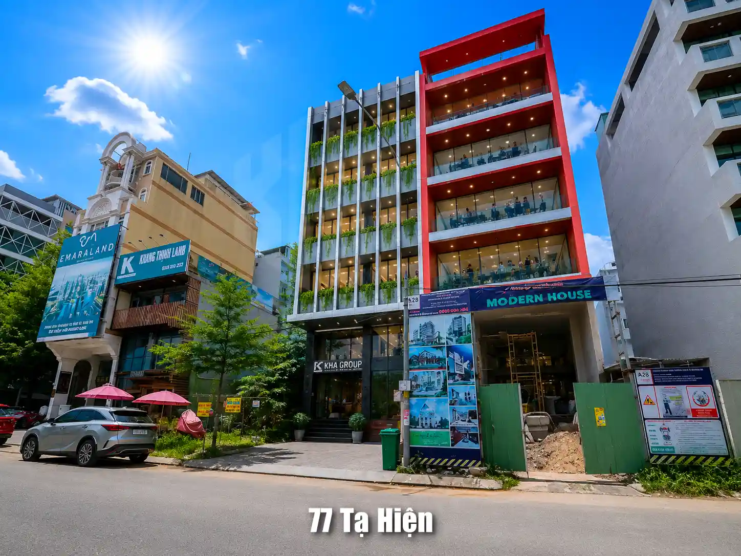 Bán tòa nhà 77 Tạ Hiện TML – KDC Huy Hoàng – Trục chính kinh doanh (Hầm 7 tầng)